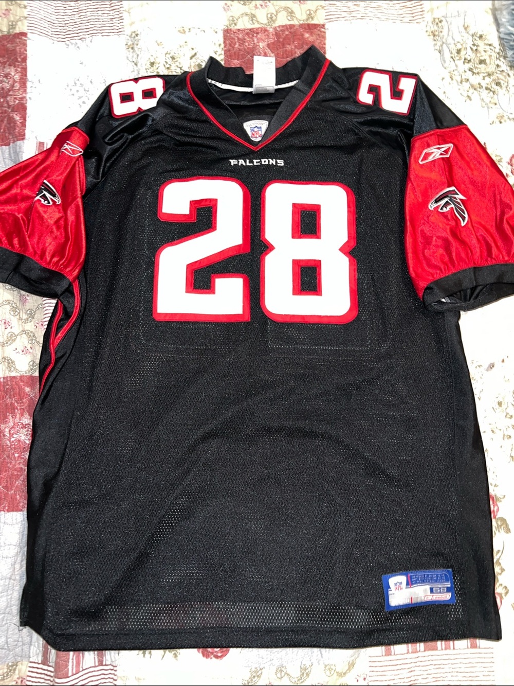ATLANTA FALCONS # 28 WARRICK DUNN NFL REEBOK VTG JERSEY MENS 58 Authentic SEWN
